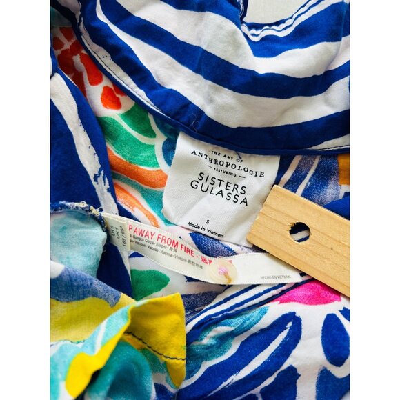 Anthropologie Women's Small Sisters Gulassa Floral Button Down Shirt - Picture 8 of 9